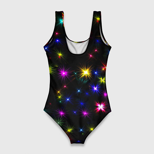 Женский купальник-боди Манчестер Юнайтед праздничные огни / 3D-принт – фото 2