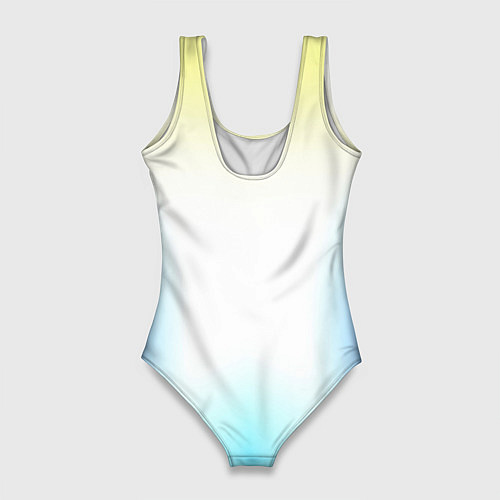 Женский купальник-боди Color yellow blue white / 3D-принт – фото 2