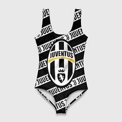 Купальник-боди 3D женский Ювентус полосы линии спорт, цвет: 3D-принт