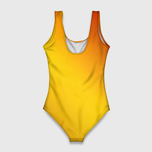 Женский купальник-боди Color yellow red gradient / 3D-принт – фото 2