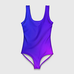 Купальник-боди 3D женский Color multicolored gradient, цвет: 3D-принт