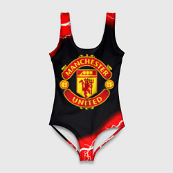 Женский купальник-боди Манчестер Юнайтед шторм молнии