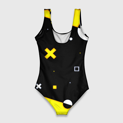 Женский купальник-боди Borussia геометрия текстура / 3D-принт – фото 2