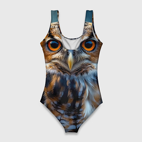Женский купальник-боди Лунная сова в лесу / 3D-принт – фото 2