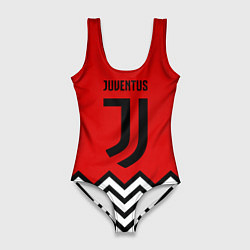 Купальник-боди 3D женский Ювентус полосы спорт, цвет: 3D-принт
