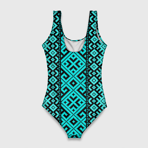 Женский купальник-боди Орнамент славянский / 3D-принт – фото 2