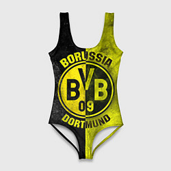Купальник-боди 3D женский Borussia Dortmund, цвет: 3D-принт
