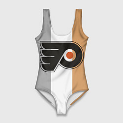 Купальник-боди 3D женский Philadelphia Flyers, цвет: 3D-принт