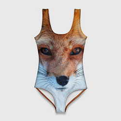 Купальник-боди 3D женский Взгляд лисы, цвет: 3D-принт