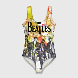 Купальник-боди 3D женский The Beatles: Colour Spray, цвет: 3D-принт