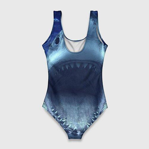 Женский купальник-боди Белая акула / 3D-принт – фото 2