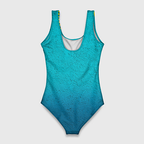 Женский купальник-боди Флаг Казахстана / 3D-принт – фото 2