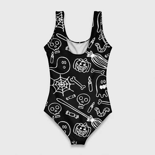 Женский купальник-боди Призрачный арт / 3D-принт – фото 2