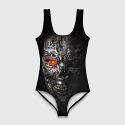Женский купальник-боди Terminator Skull