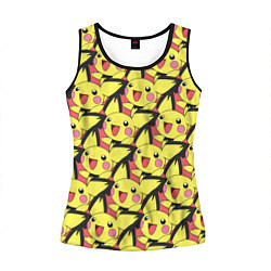 Майка-безрукавка женская Pikachu, цвет: 3D-черный