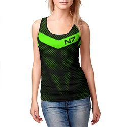 Майка-безрукавка женская N7: Green Armor, цвет: 3D-черный — фото 2