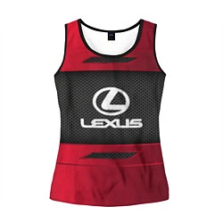 Майка-безрукавка женская Lexus Sport, цвет: 3D-черный
