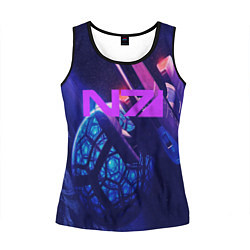 Майка-безрукавка женская N7: Neon Space, цвет: 3D-черный