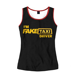 Майка-безрукавка женская Fake Taxi, цвет: 3D-красный