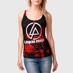 Майка-безрукавка женская Linkin Park, цвет: 3D-белый — фото 2