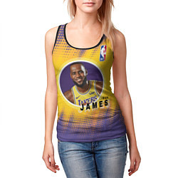 Майка-безрукавка женская LeBron James, цвет: 3D-черный — фото 2