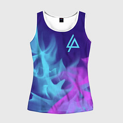 Майка-безрукавка женская LINKIN PARK ЛИНКИН ПАРК, цвет: 3D-белый