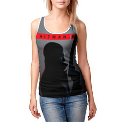 Майка-безрукавка женская Hitman III, цвет: 3D-белый — фото 2