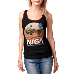 Майка-безрукавка женская NASA - Perseverance, цвет: 3D-красный — фото 2
