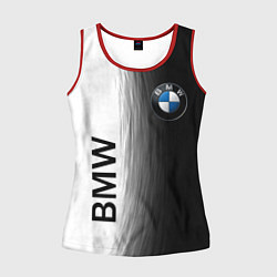 Майка-безрукавка женская Black and White BMW, цвет: 3D-красный