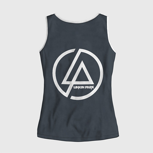 Женская майка без рукавов ЧЕСТЕР ЛИНКИН ПАРК ЛОГО СПИНА Z / 3D-Белый – фото 2
