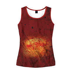 Майка-безрукавка женская Взрыв на Марсе, цвет: 3D-красный