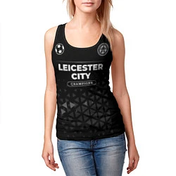Майка-безрукавка женская Leicester City Champions Uniform, цвет: 3D-черный — фото 2
