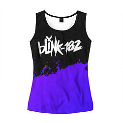 Майка-безрукавка женская Blink 182 Purple Grunge, цвет: 3D-черный
