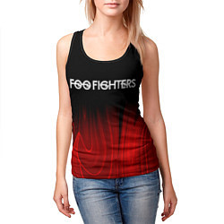 Майка-безрукавка женская Foo Fighters red plasma, цвет: 3D-черный — фото 2
