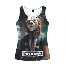 Майка-безрукавка женская Payday 3 lion, цвет: 3D-белый