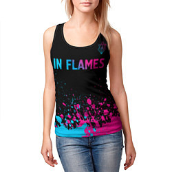 Майка-безрукавка женская In Flames - neon gradient посередине, цвет: 3D-черный — фото 2