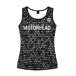 Майка-безрукавка женская Motorhead glitch на темном фоне посередине, цвет: 3D-черный