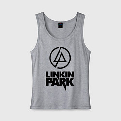 Майка женская хлопок Linkin Park цвета меланж — фото 1