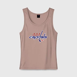 Майка женская хлопок Washington Capitals, цвет: пыльно-розовый
