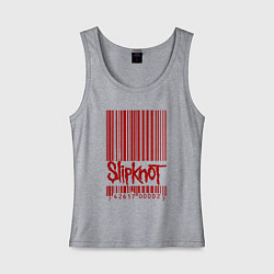 Майка женская хлопок Slipknot: barcode, цвет: меланж
