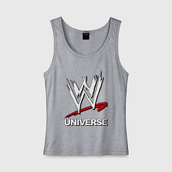 Майка женская хлопок WWE universe, цвет: меланж