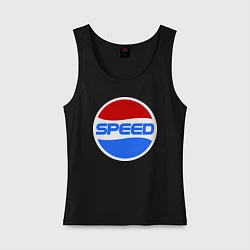 Майка женская хлопок Pepsi Speed, цвет: черный