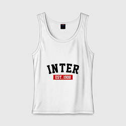 Майка женская хлопок FC Inter Est. 1908, цвет: белый