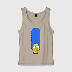 Майка женская хлопок Marge Face, цвет: миндальный