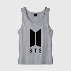 Майка женская хлопок BTS JIN, цвет: меланж