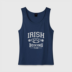 Майка женская хлопок Irish Boxing, цвет: тёмно-синий