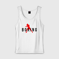 Майка женская хлопок Boxing indastry, цвет: белый