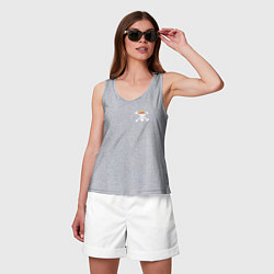 Майка женская хлопок One Piece, цвет: меланж — фото 2