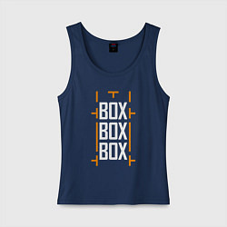 Майка женская хлопок Box box box, цвет: тёмно-синий