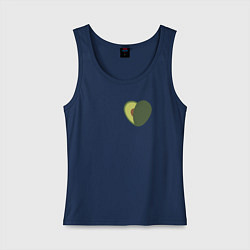 Майка женская хлопок Avocado Heart, цвет: тёмно-синий
